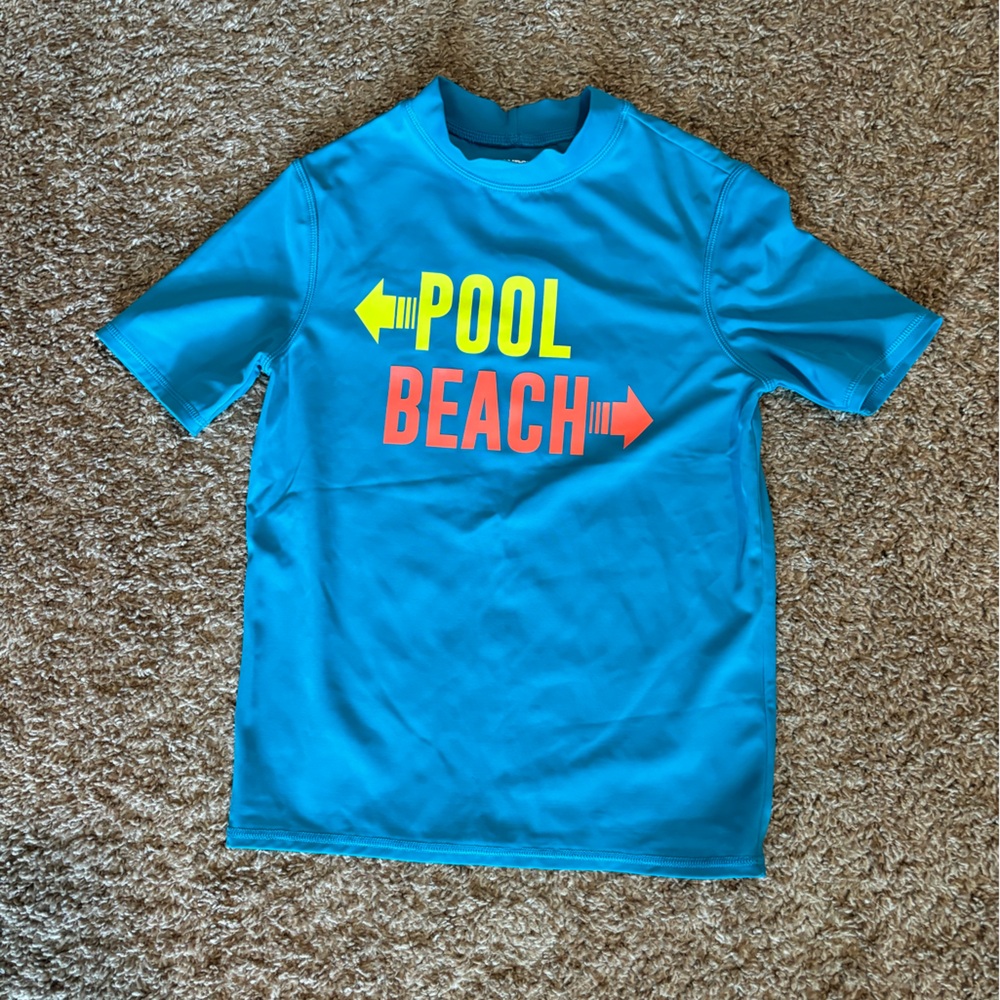 Boy’s Lands’ First End Rash Guard Turquoise Size L